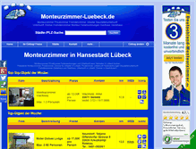 Tablet Screenshot of monteurzimmer-luebeck.de